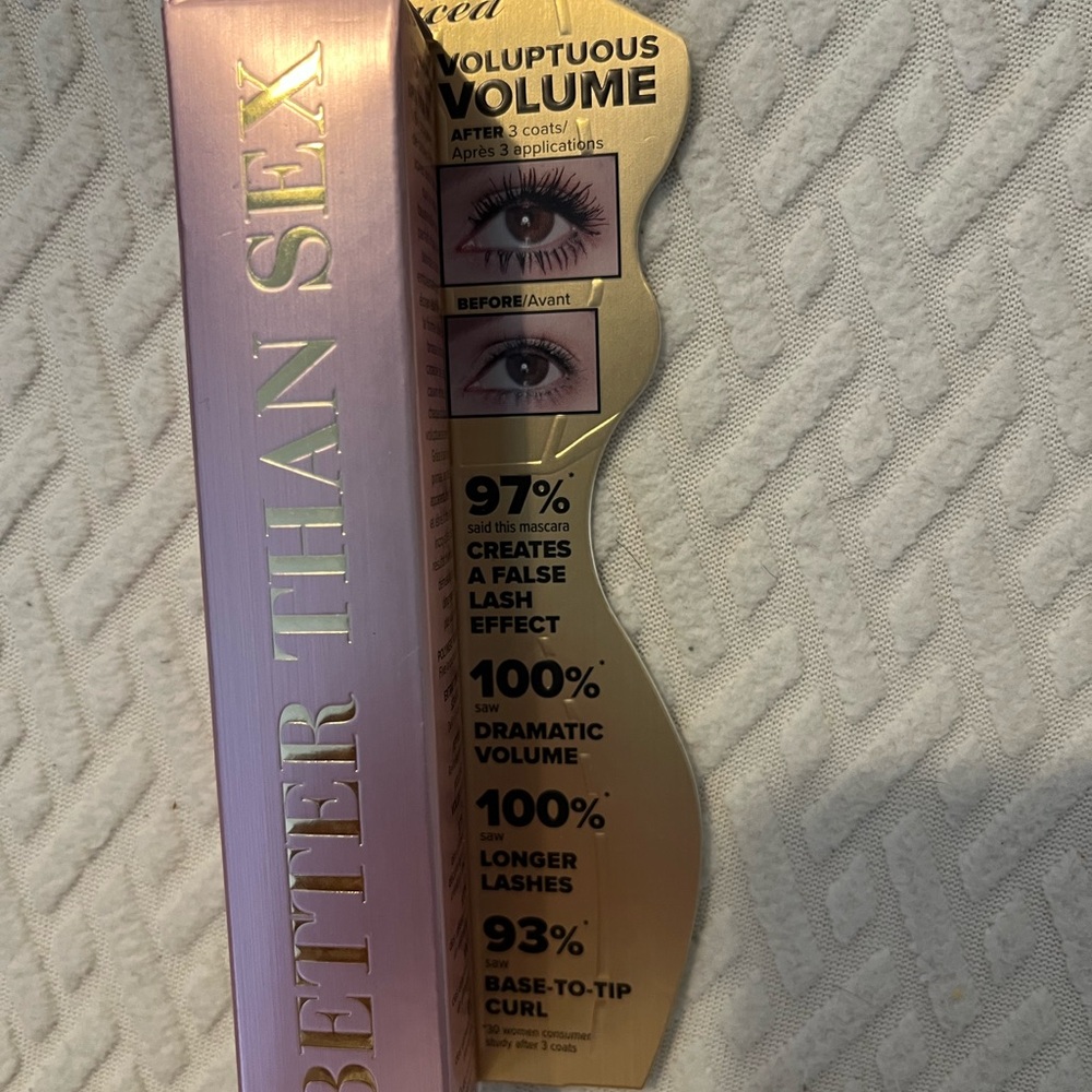 Too Faced Better Than Sex Mascara - Voluptuous Black - Brand New - unopened